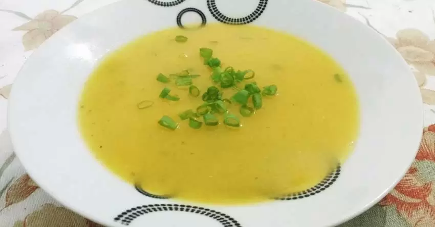 Receita de caldo de mandioquinha