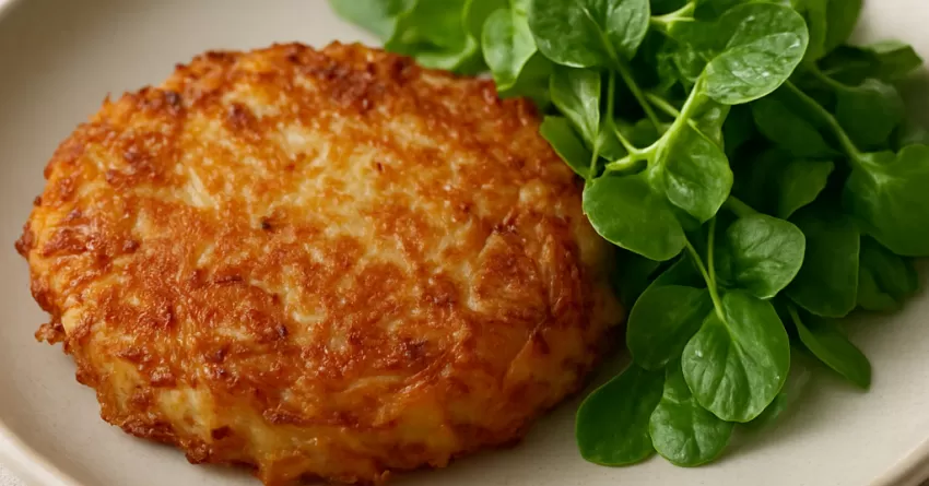 Batata rosti com salada de agrião