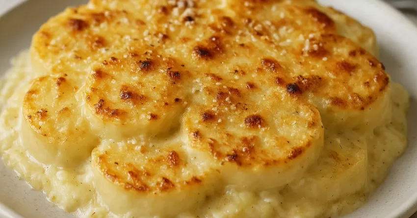 Palmito pupunha gratinado com parmesão