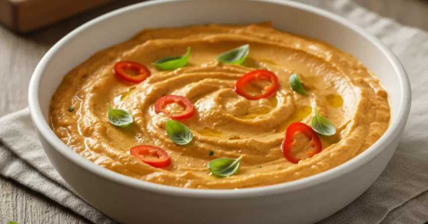 Molho Cremoso com Manjericão e Pimentão