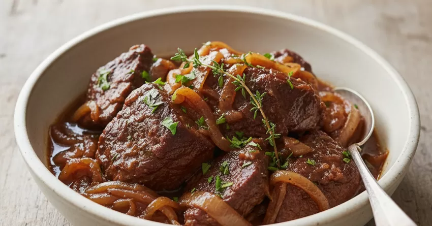 Molho de Carne Abafada com Cebola