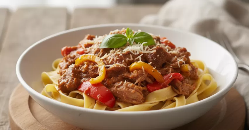 Molho de Carne de Porco com Pimentão