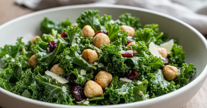 Salada de couve e avelã